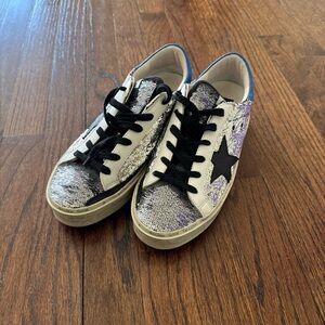 Golden Goose Kids Sneakers in Black and Silver